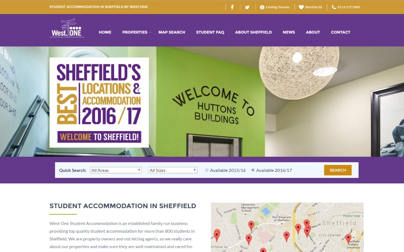 Our new student accommodation website launched