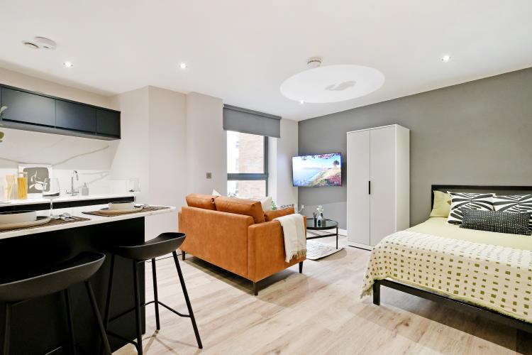 Superb Refurbished Studio Apartment<br>West One, Fitzwilliam Street, City Centre, Sheffield S1 4JB